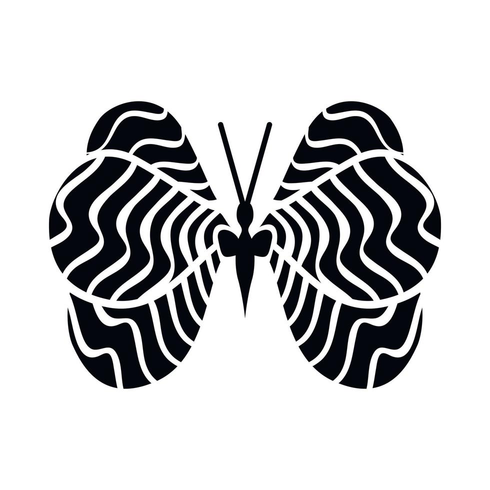 icône de petit papillon, style simple vecteur