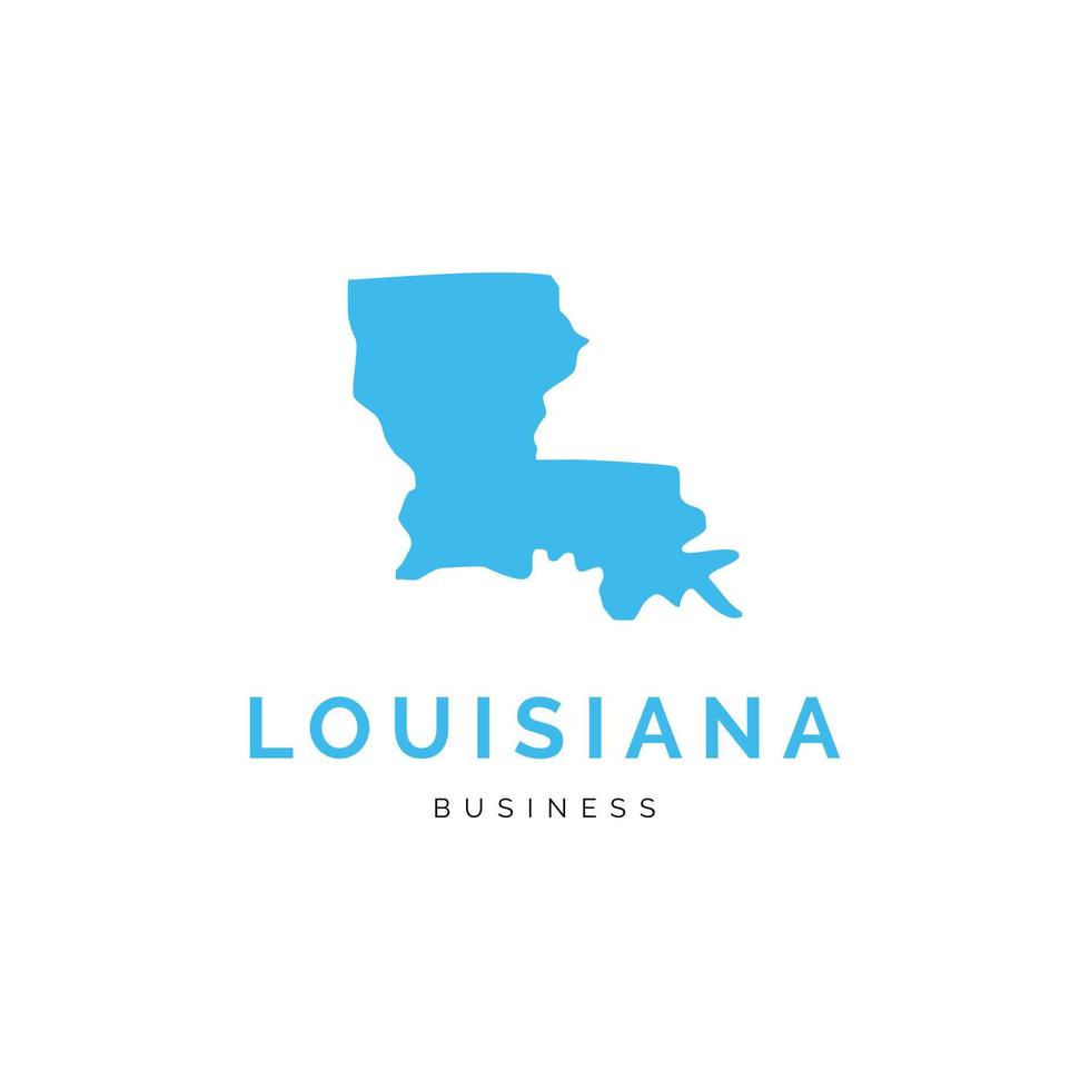 modèle de conception de logo d'icône de carte de louisiane vecteur