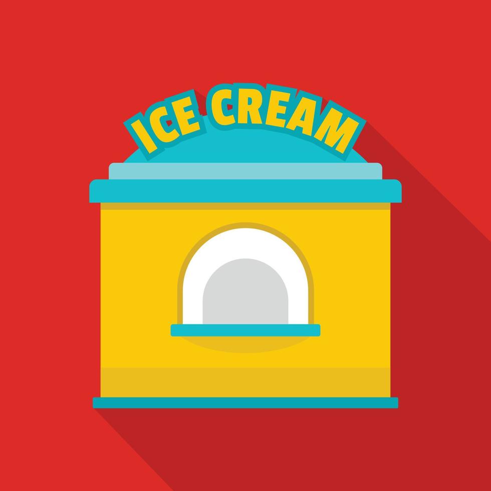 icône de commerce de crème glacée, style plat. vecteur