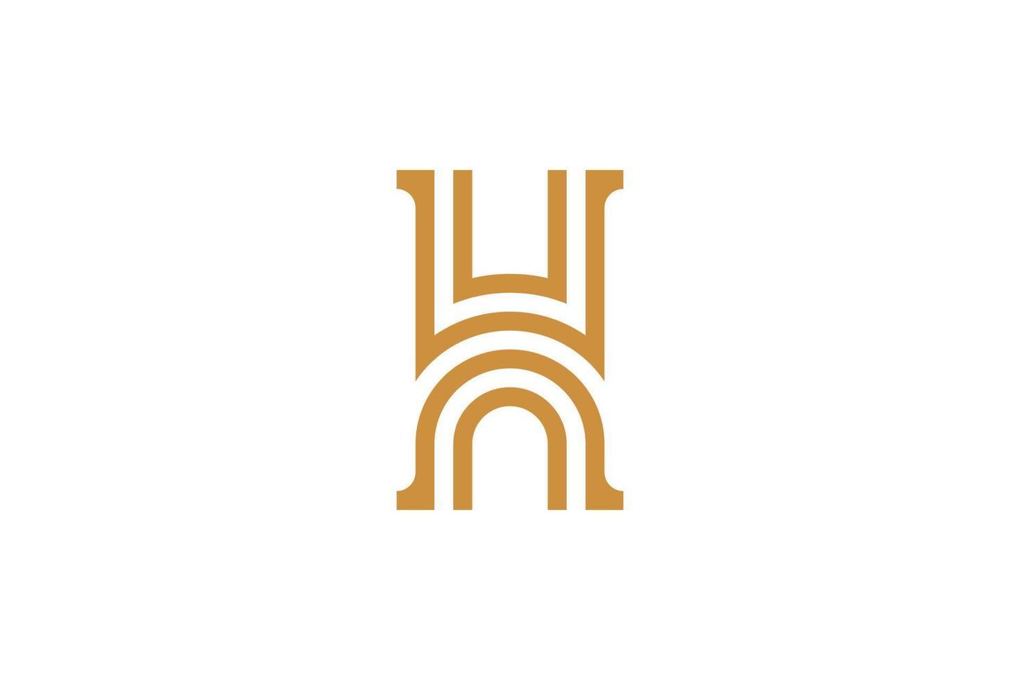 logo lettre h dessiné à la main vecteur