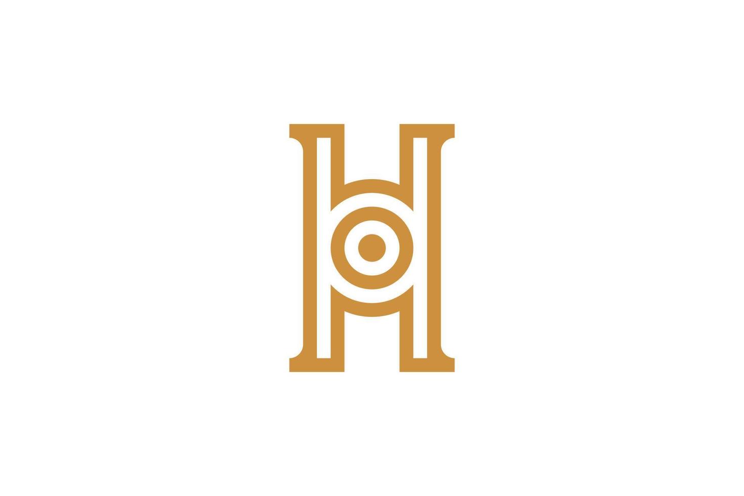 logo lettre h dessiné à la main vecteur