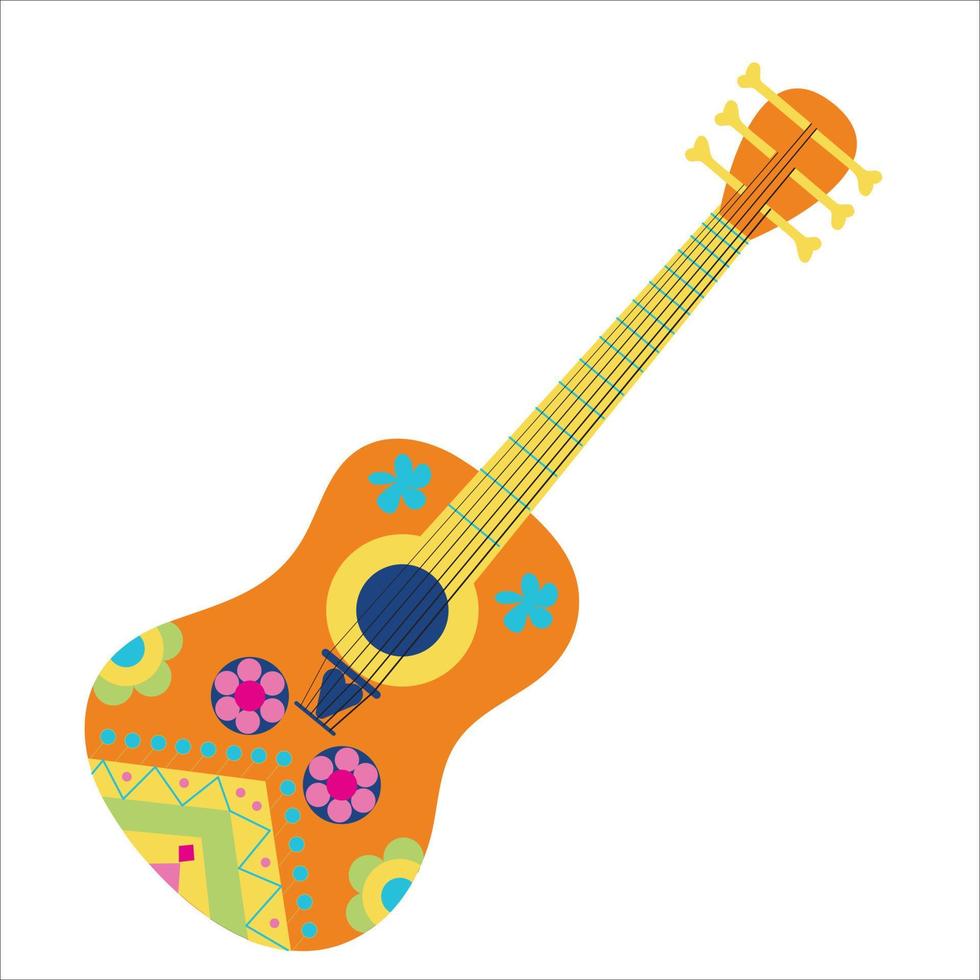 icône de la guitare mexicaine. illustration vectorielle isolée sur fond blanc. vecteur