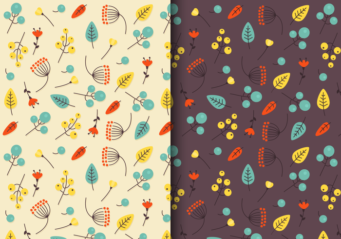 Motif floral vintage gratuit vecteur