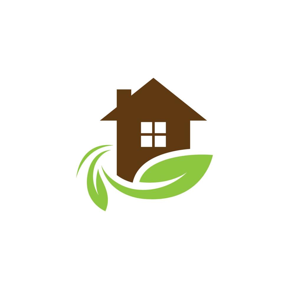 images de logo de maison écologique vecteur