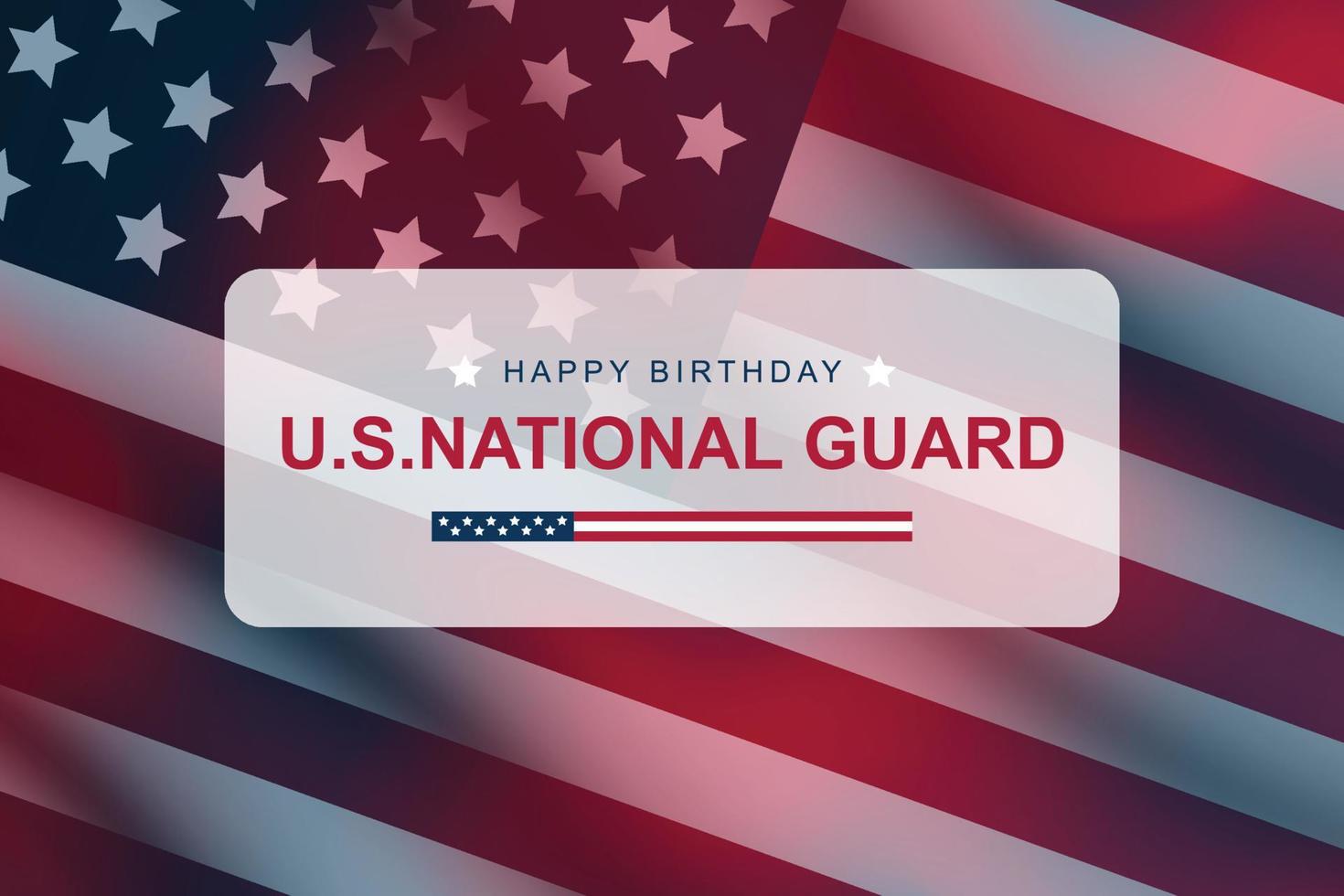 fond d'anniversaire de la garde nationale. conception avec drapeau américain. vecteur
