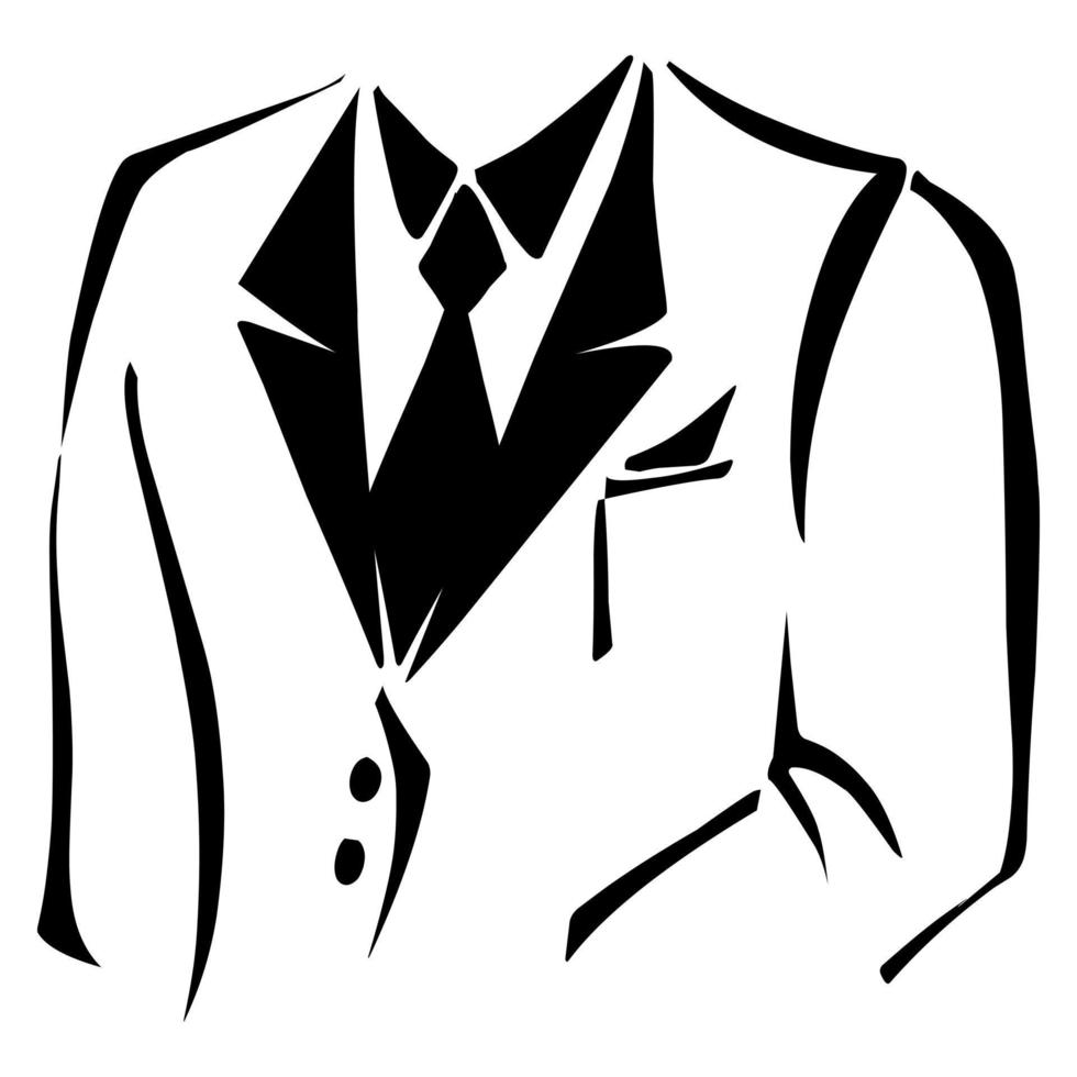 conception vectorielle de costume pour hommes adaptée aux autocollants, logos et autres vecteur