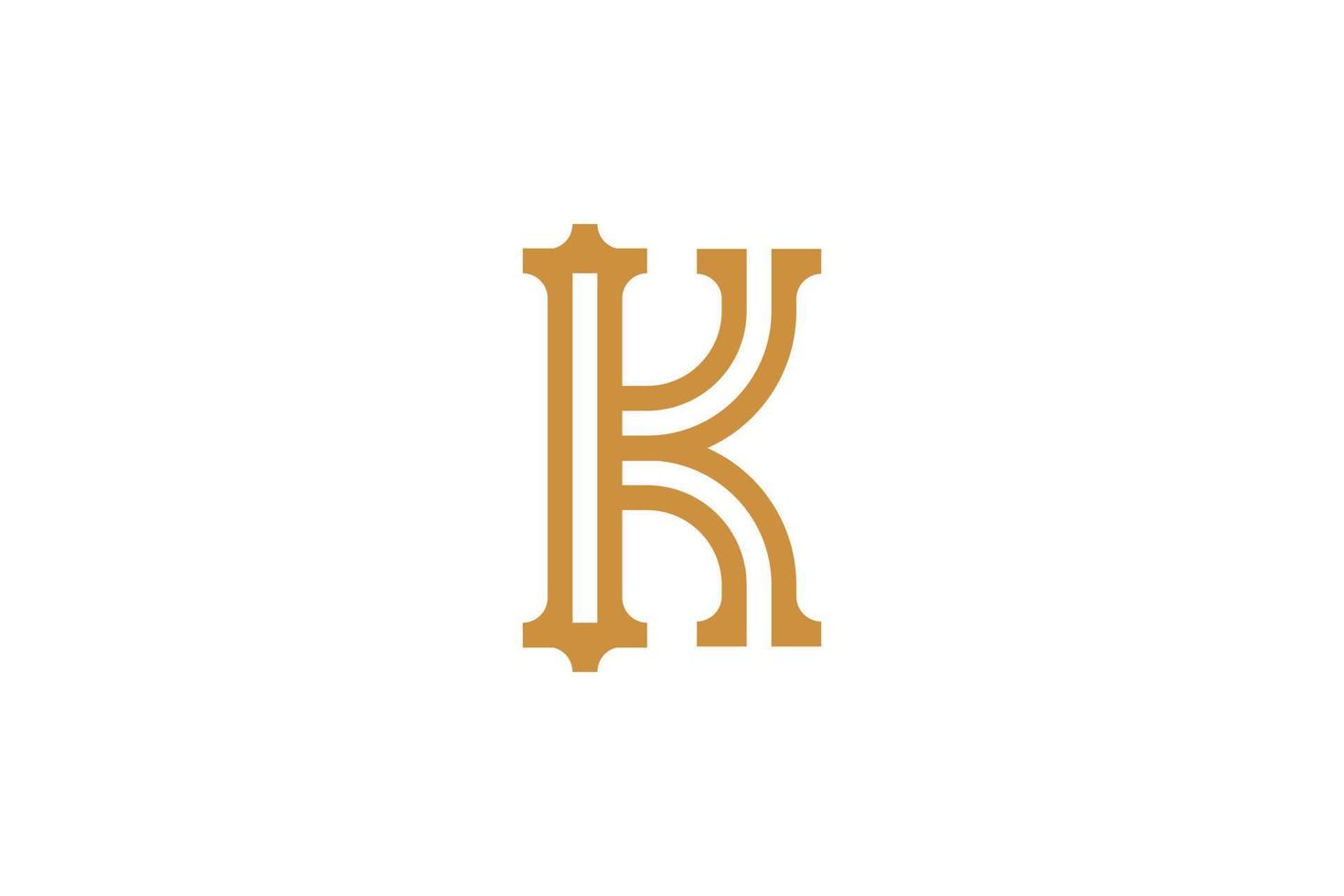 k lettre logo coloré vecteur