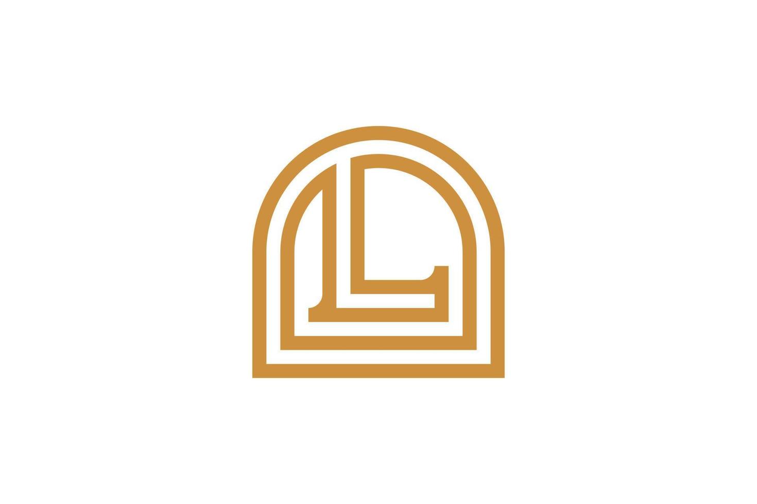 modèle de logo lettre l design plat vecteur