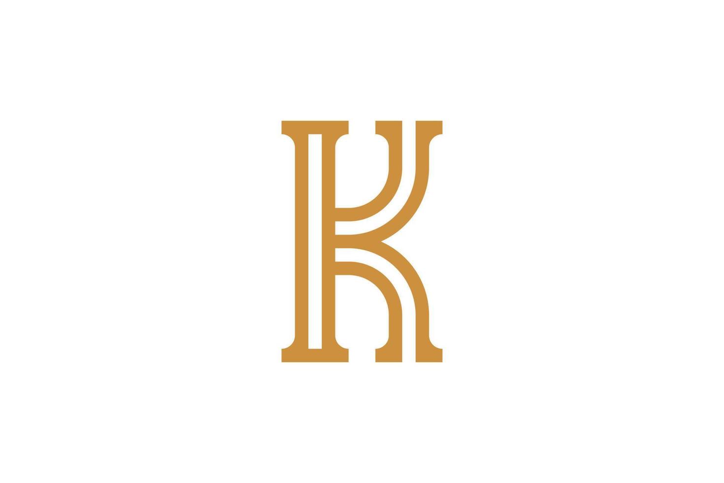 k lettre logo coloré vecteur