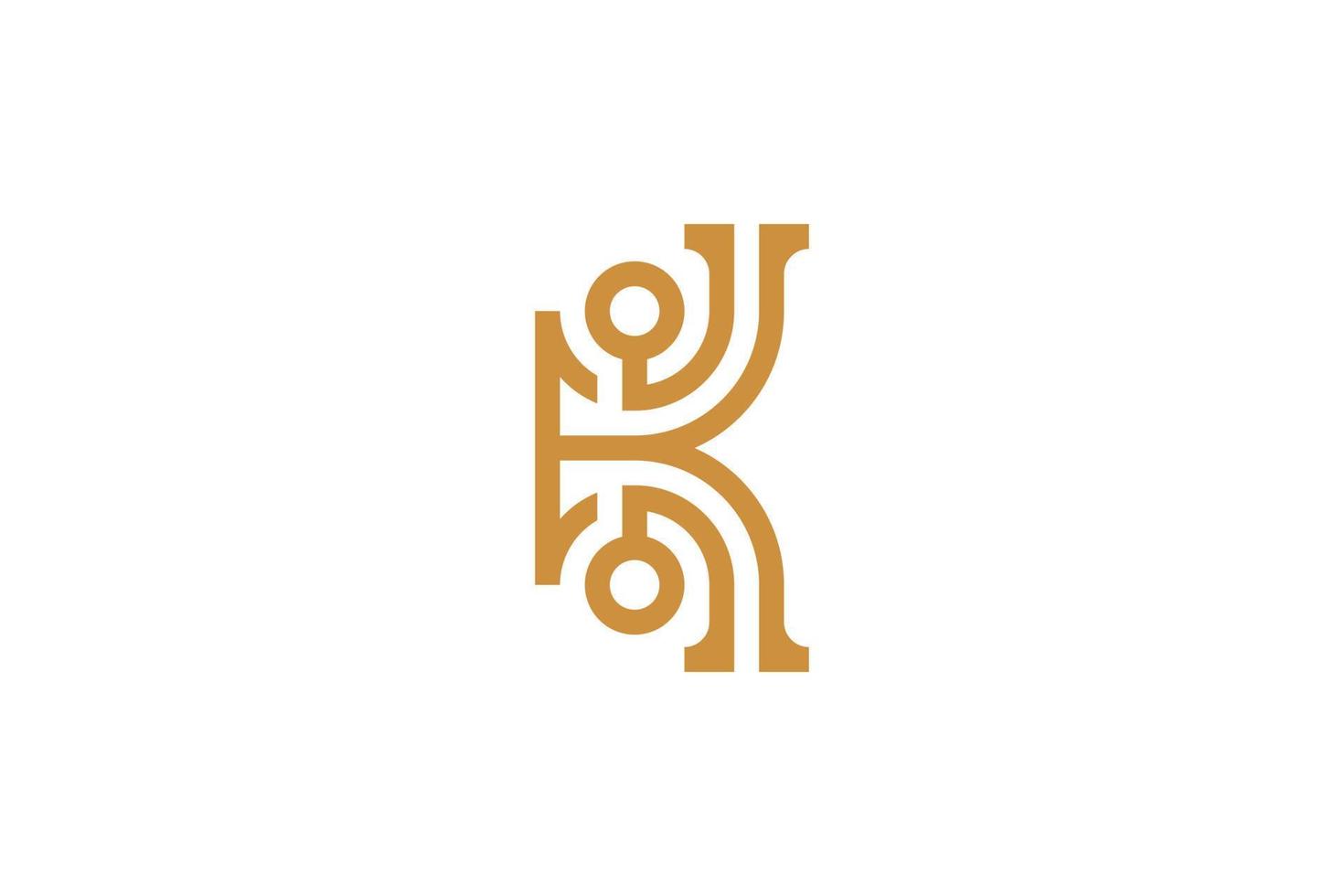 k lettre logo coloré vecteur