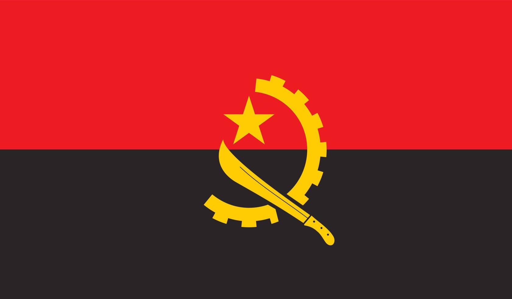 image du drapeau de l'angola vecteur