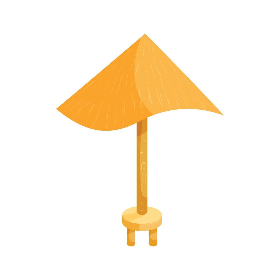 icône de parapluie de plage, style cartoon vecteur
