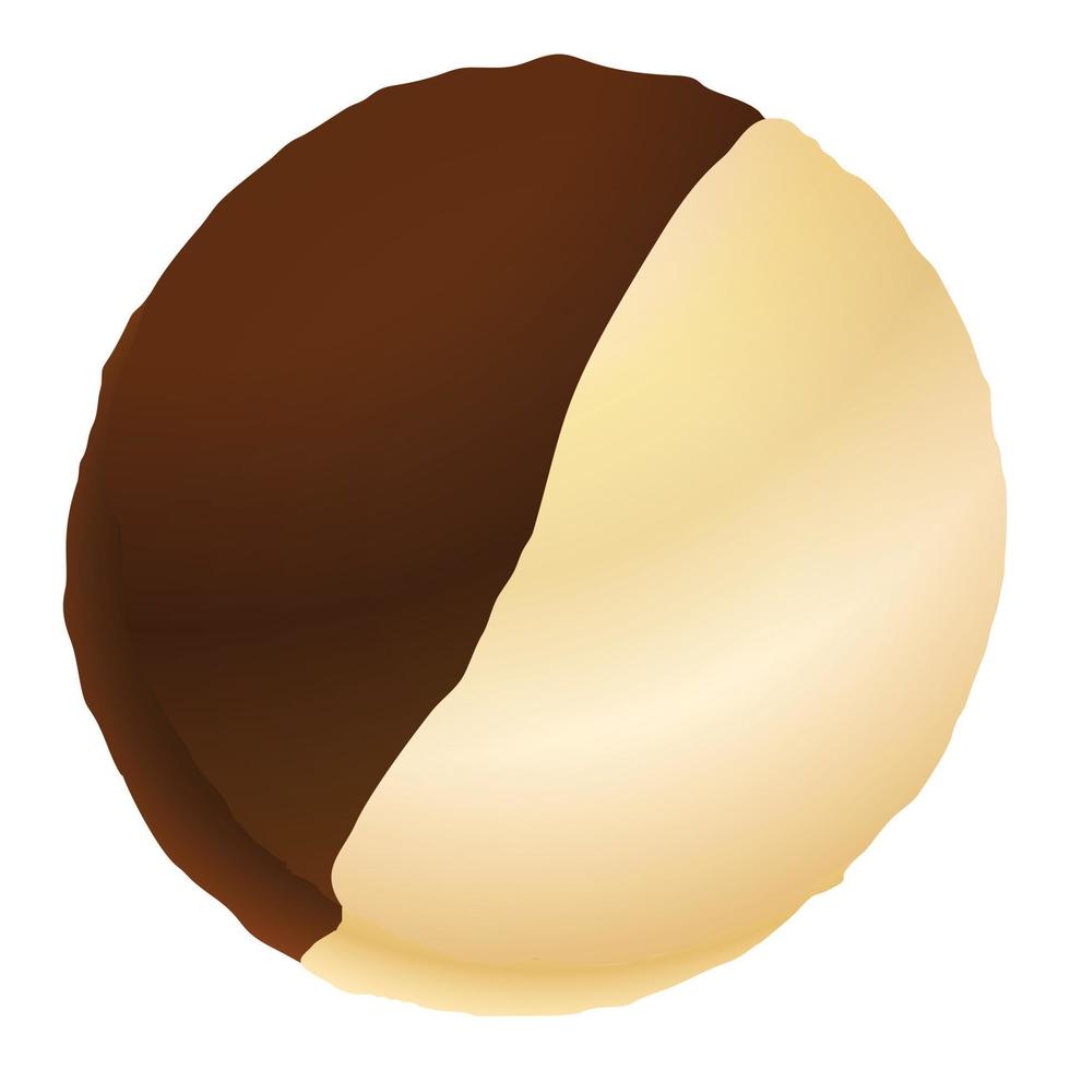 icône de biscuit au lait choco, style cartoon vecteur