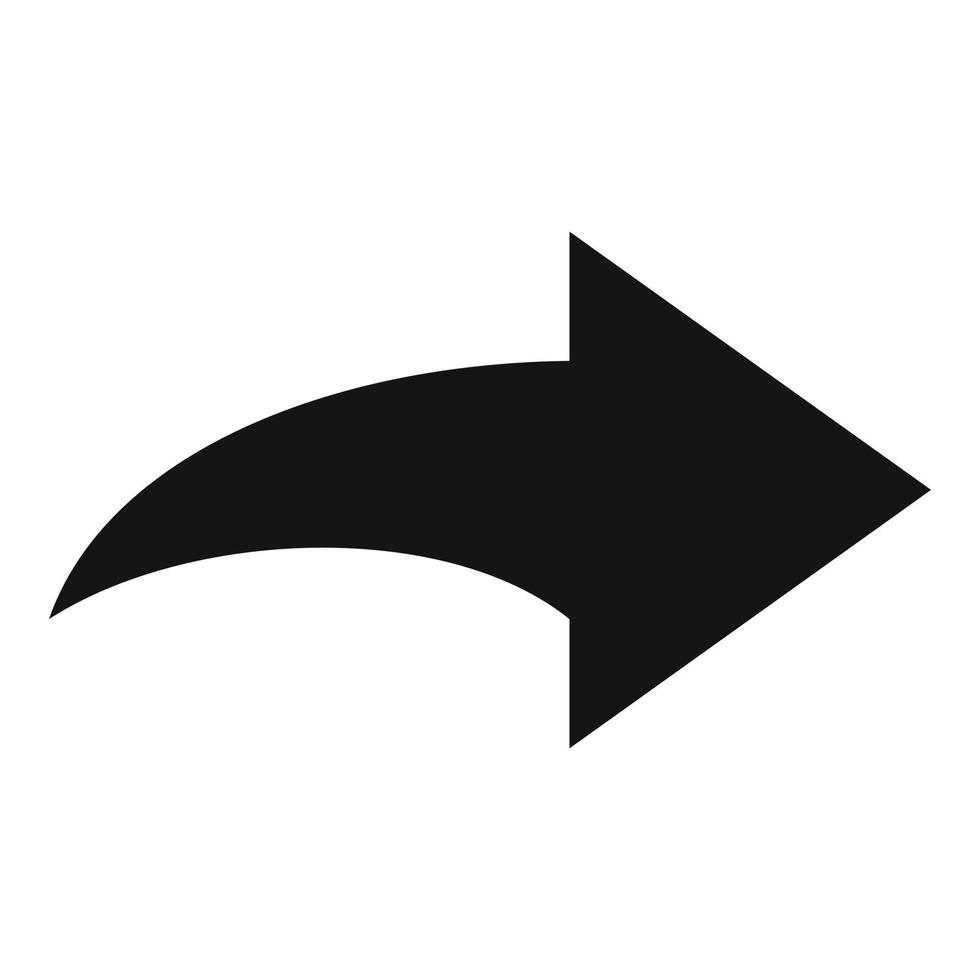 icône de flèche en vecteur noir simple