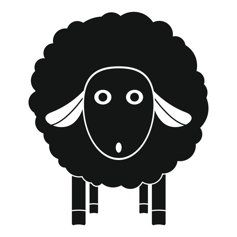 icône de mouton wow, style simple vecteur