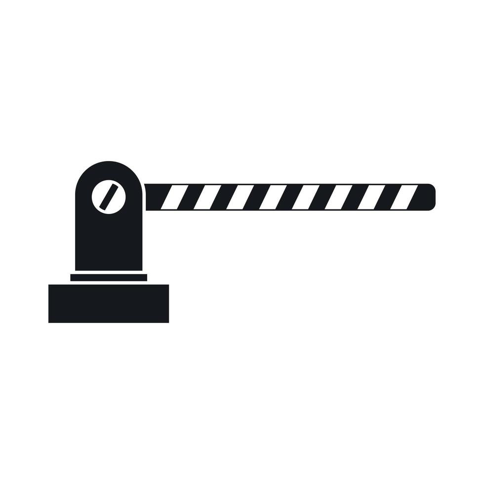 icône de barrière de stationnement, style simple vecteur