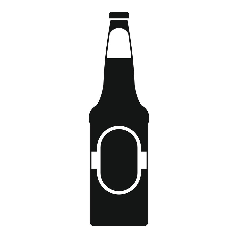 bouteille d'icône de bière, style simple. vecteur