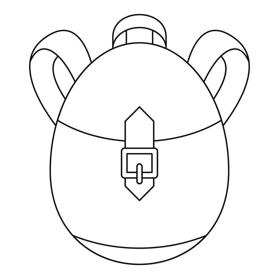 icône de sac à dos, style de contour vecteur