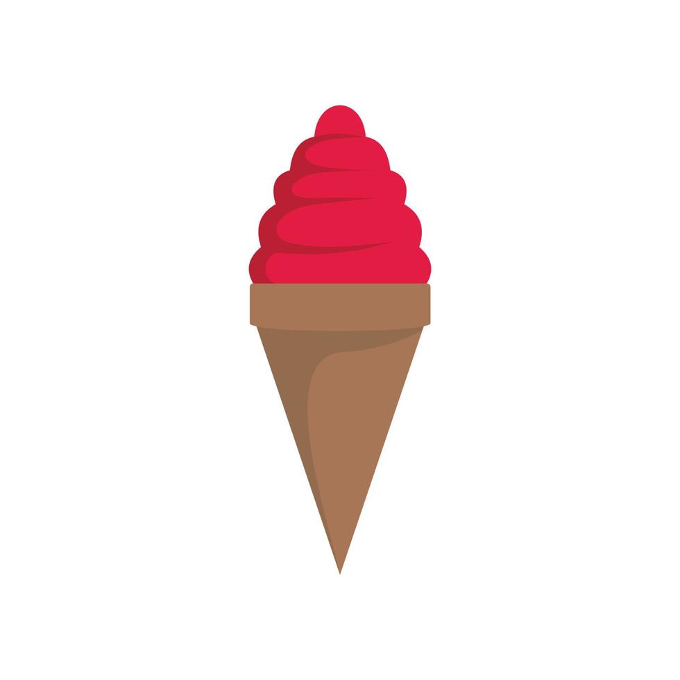 icône de crème glacée, style plat vecteur