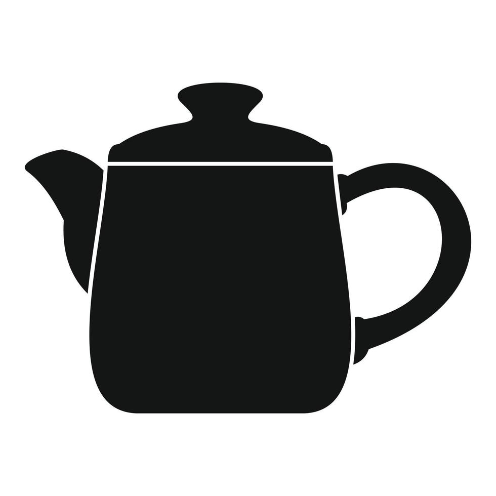 icône de bouilloire en céramique, style simple vecteur