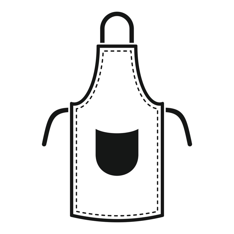 icône de tablier en cuir, style simple vecteur
