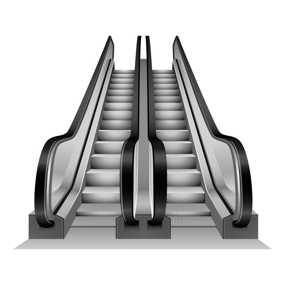 maquette d'escalier d'escalator, style réaliste vecteur