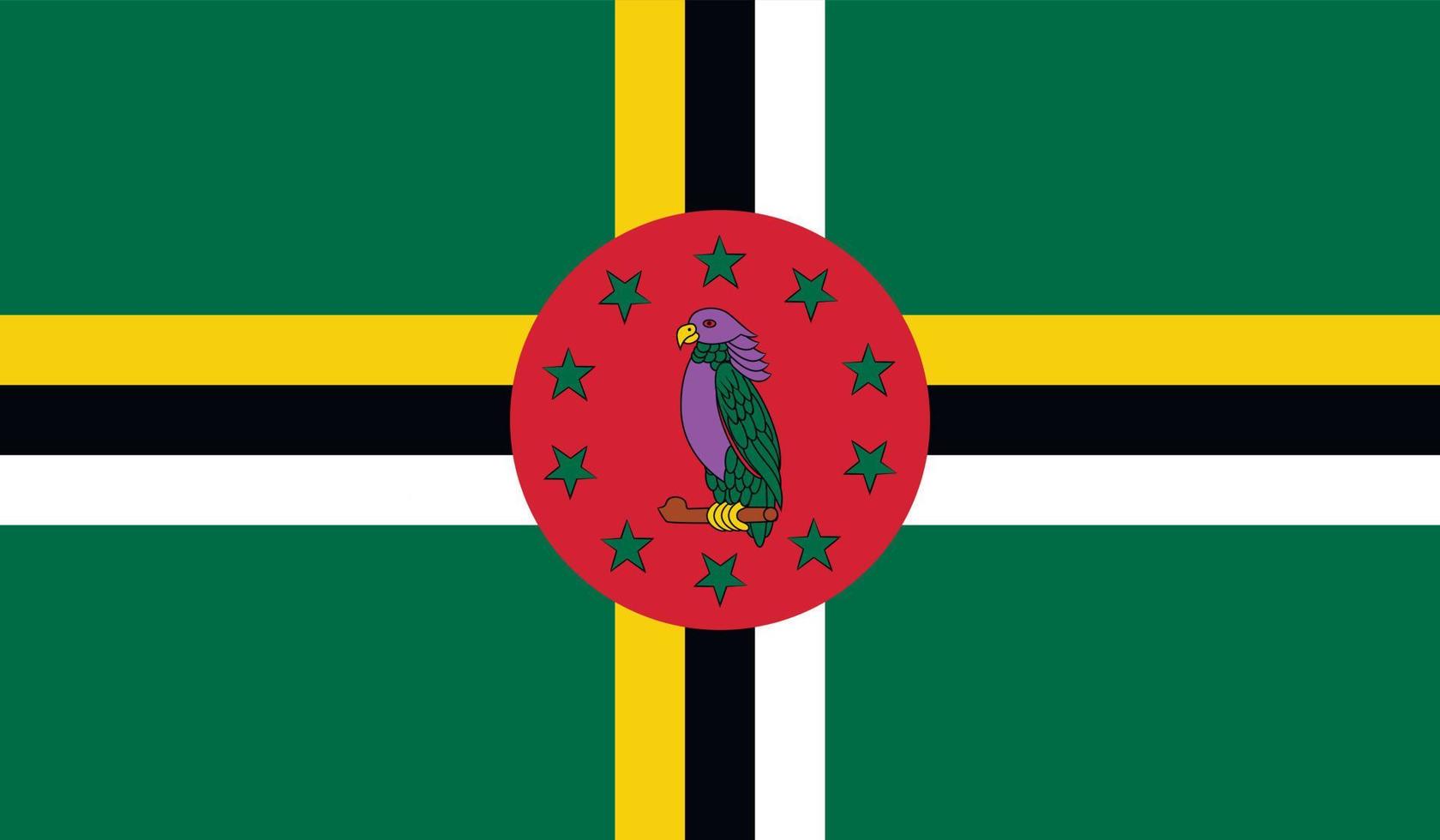 Image du drapeau de la Dominique vecteur