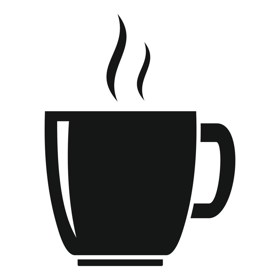 tasse d'icône de thé chaud, style simple vecteur