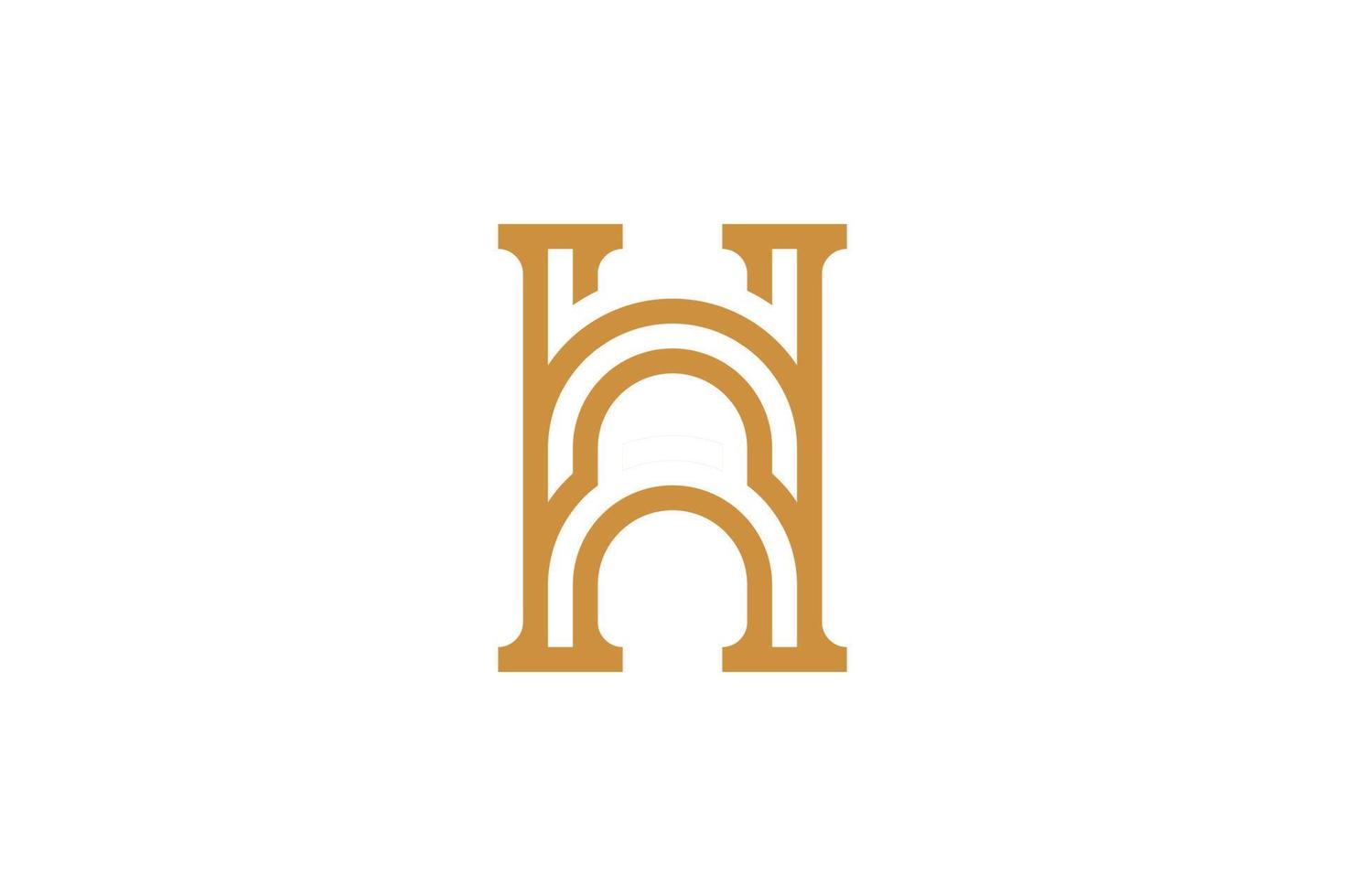 logo de lettre n de style monoline vecteur