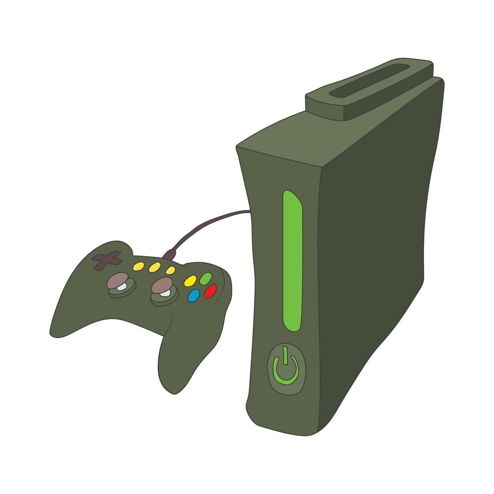 icône de la console de jeu, style cartoon vecteur