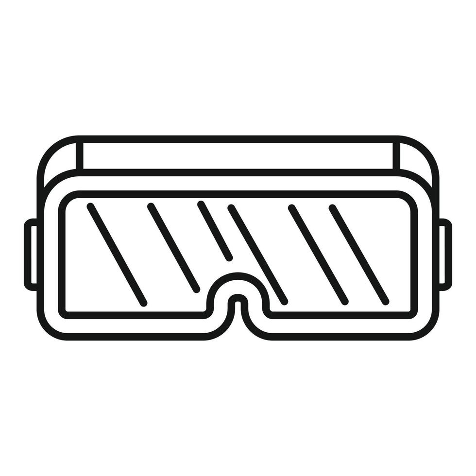 icône de lunettes de jeu vr, style de contour vecteur