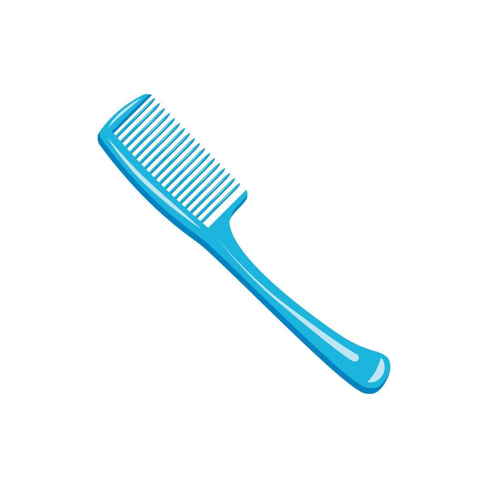 icône de brosse à cheveux bleue, style cartoon vecteur