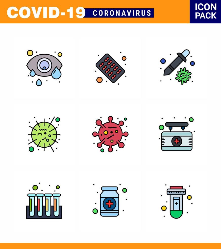 prévention des coronavirus 25 jeu d'icônes bactéries bleues sras compte-gouttes mers grippe coronavirus viral 2019nov éléments de conception de vecteur de maladie