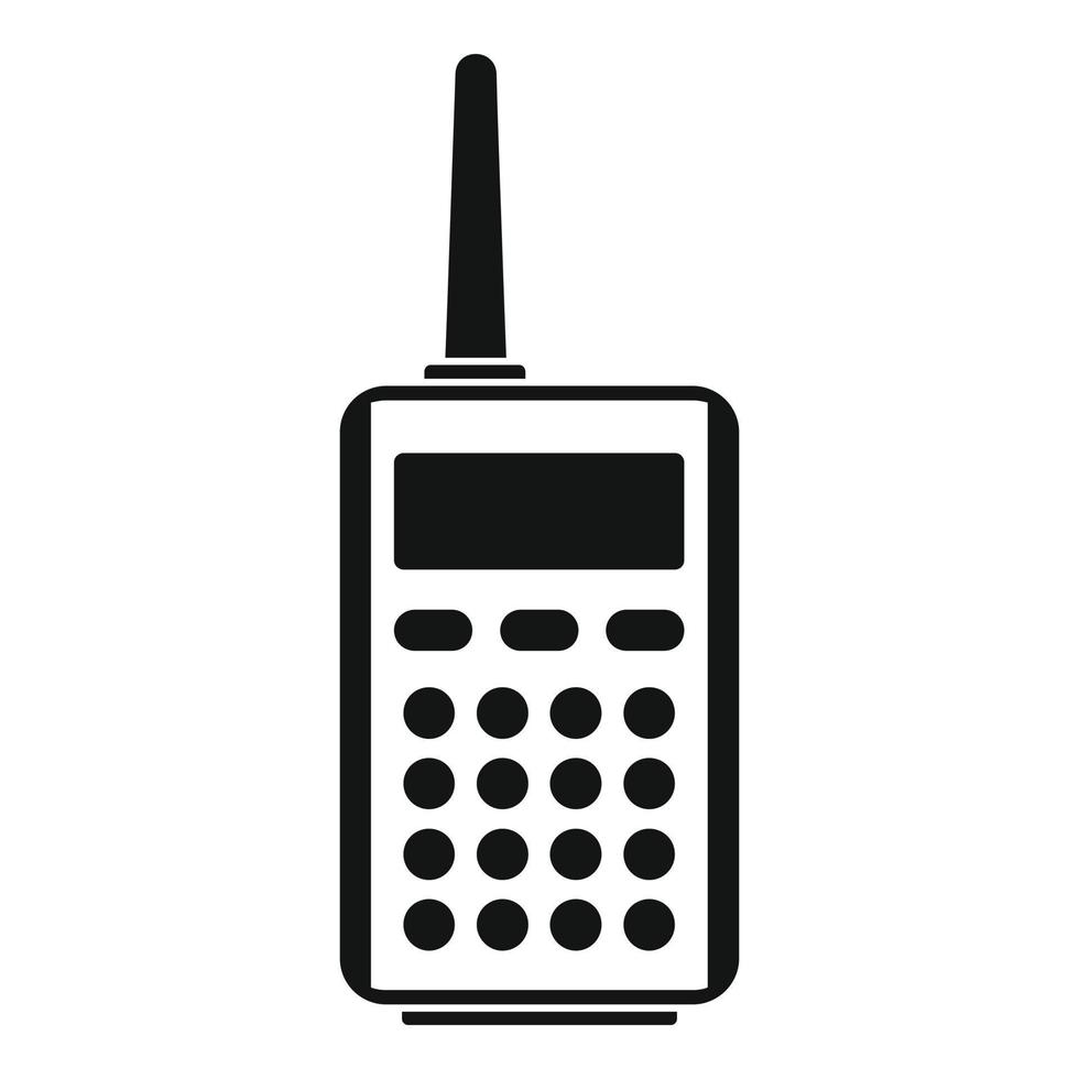 icône radio talkie, style simple vecteur