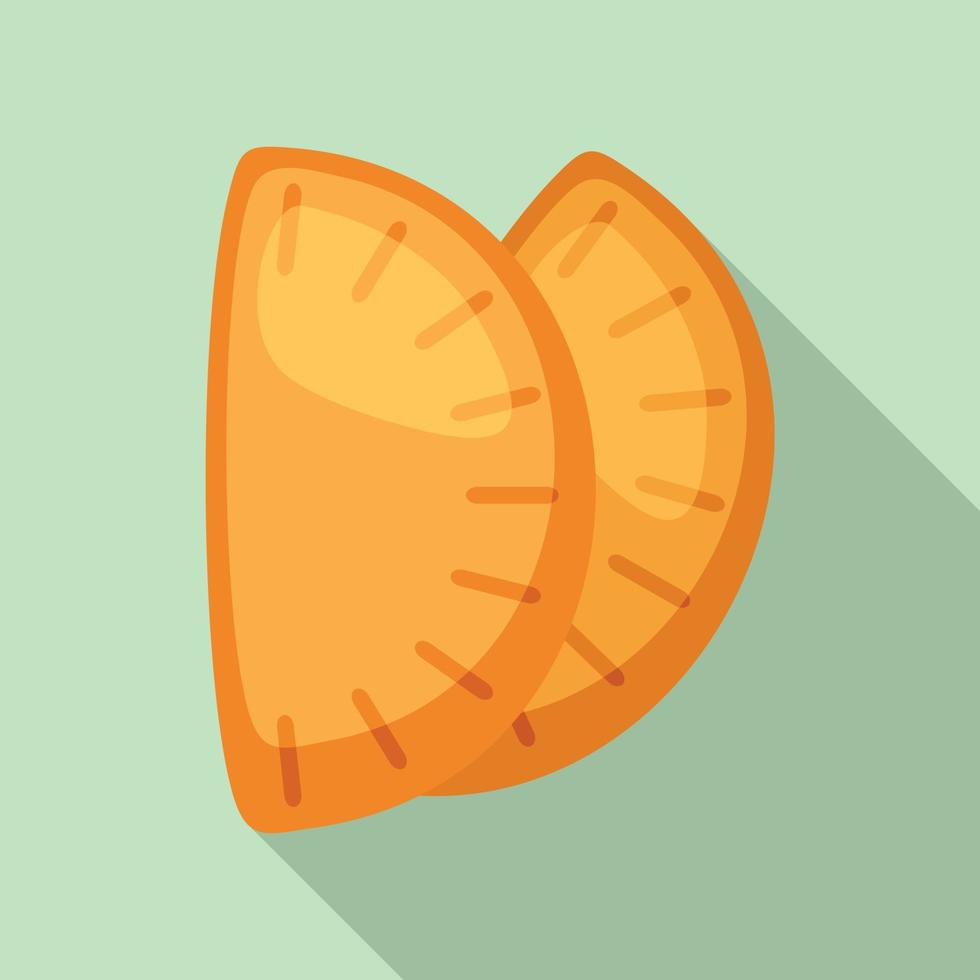icône de galette mexicaine, style plat vecteur
