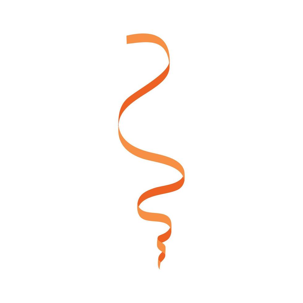 icône serpentine orange, style plat vecteur