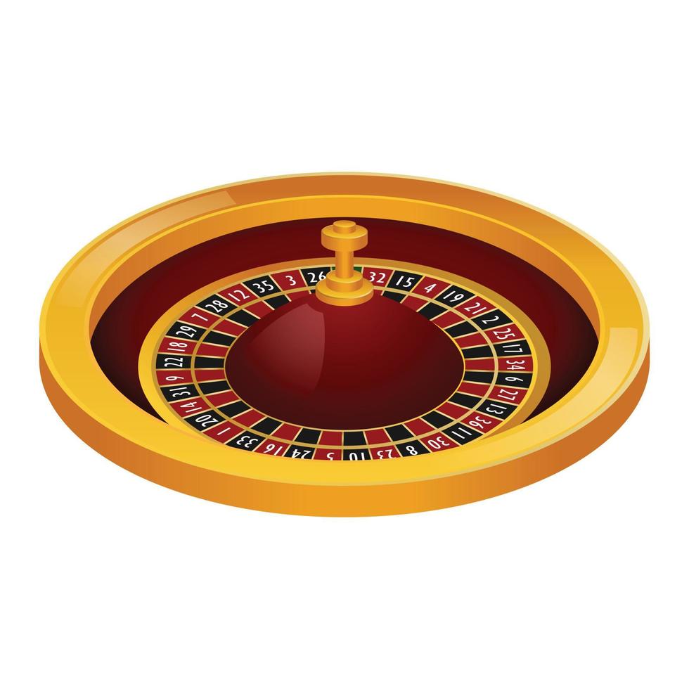 maquette de casino de roulette vue de côté, style réaliste vecteur