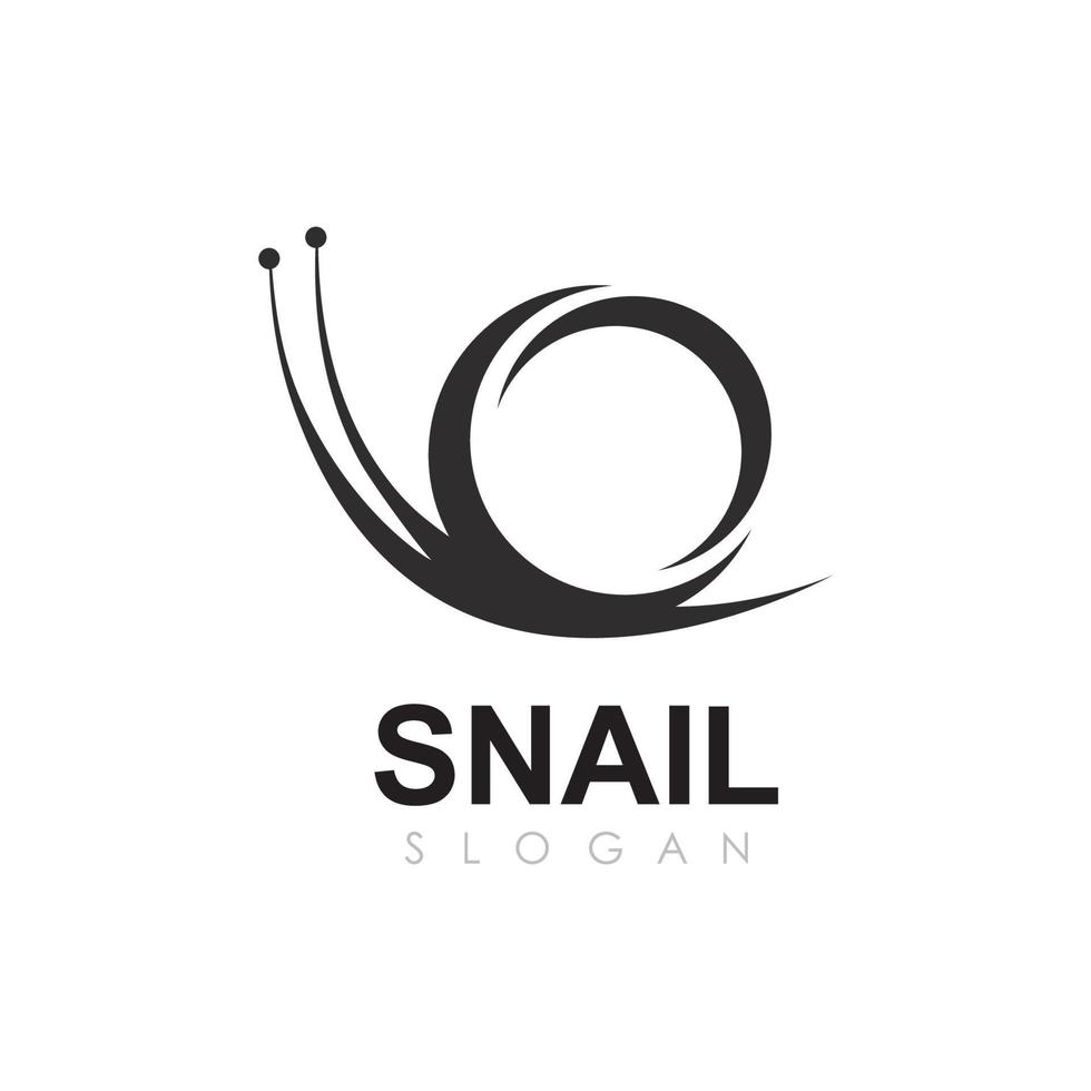 escargot logo modèle vecteur icône illustration