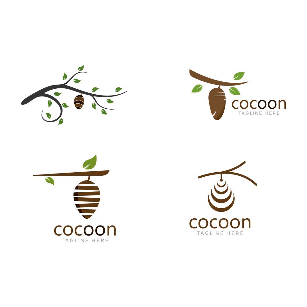 cocon logo modèle vecteur icône illustration