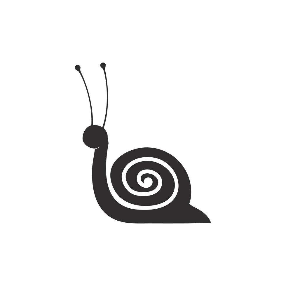 escargot logo modèle vecteur icône illustration