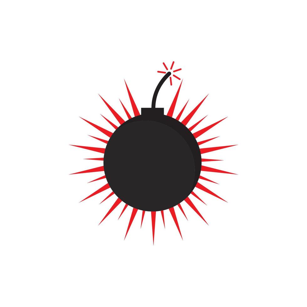 illustration de l'icône vectorielle du logo de la bombe simple vecteur