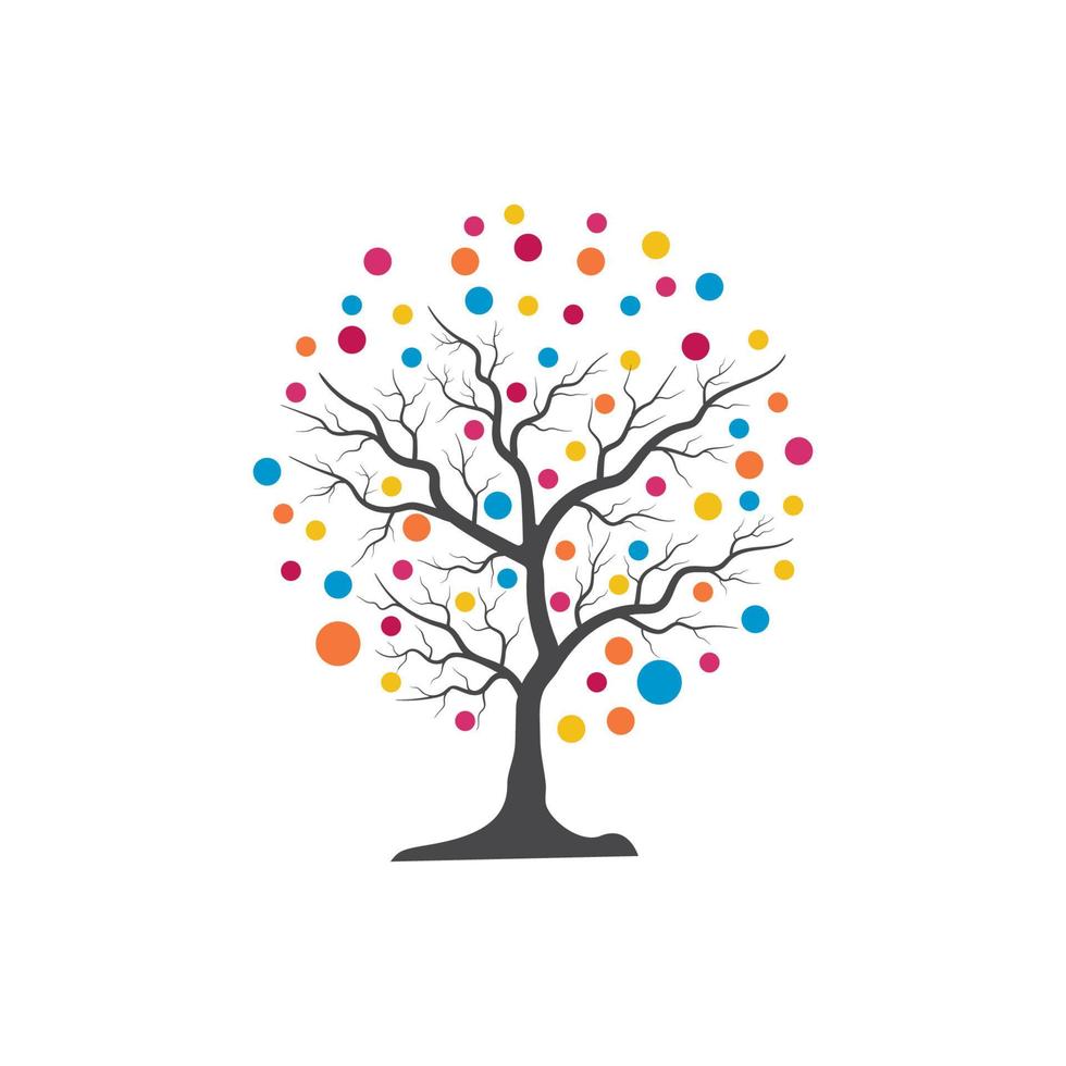 arbre icône logo modèle vector illustration