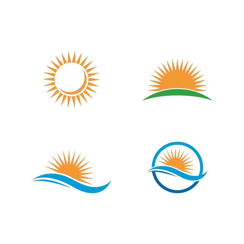 soleil logo icône illustration vectorielle vecteur