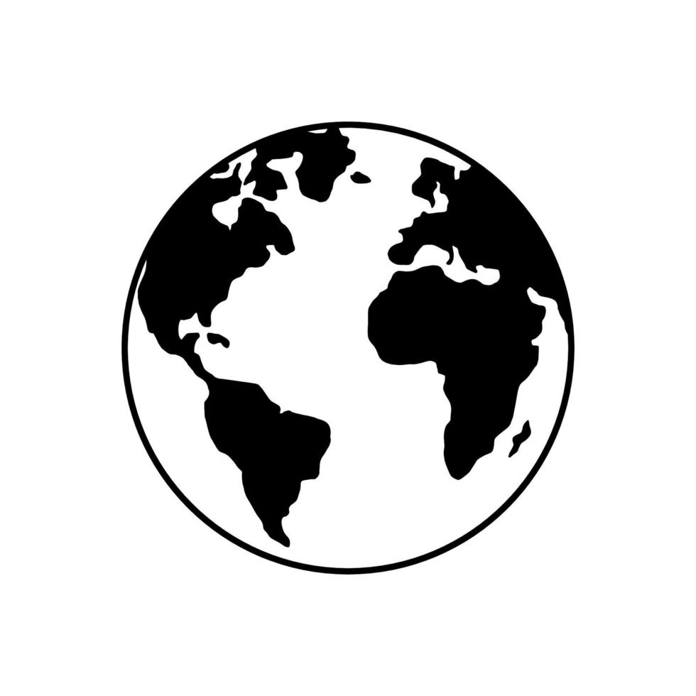 icône de globe isolé sur fond blanc vecteur
