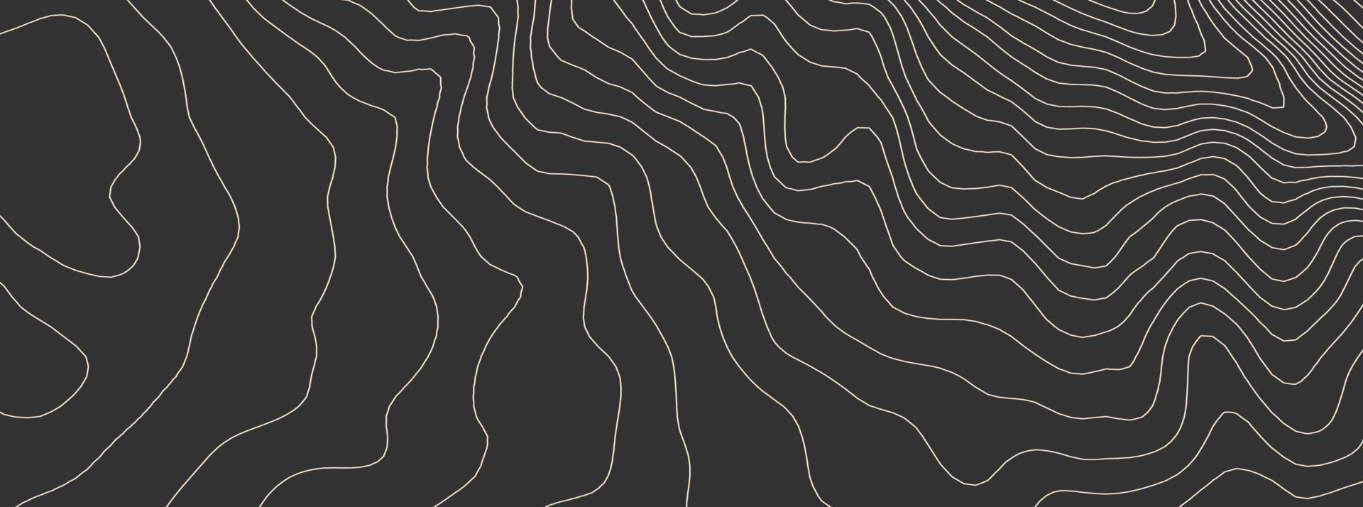 topographie vectorielle des contours. illustration vectorielle de topographie géographique de montagne. texture de motif topographique. lignes de hauteur de contour graphique d'élévation. vecteur