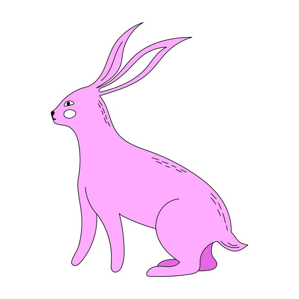 illustration de lapin ou de lièvre vecteur