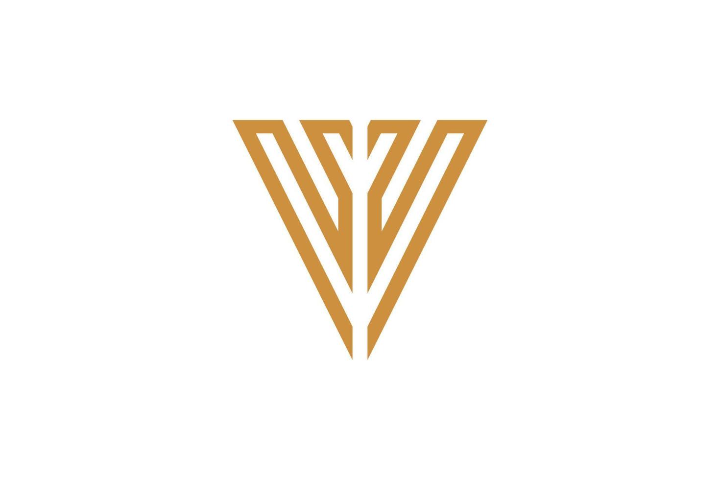 le logo monoline v vecteur