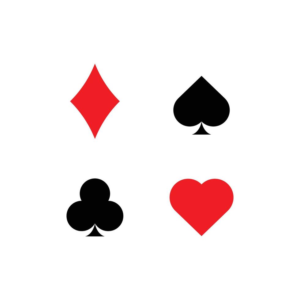 icônes de costume de carte à jouer vecteur
