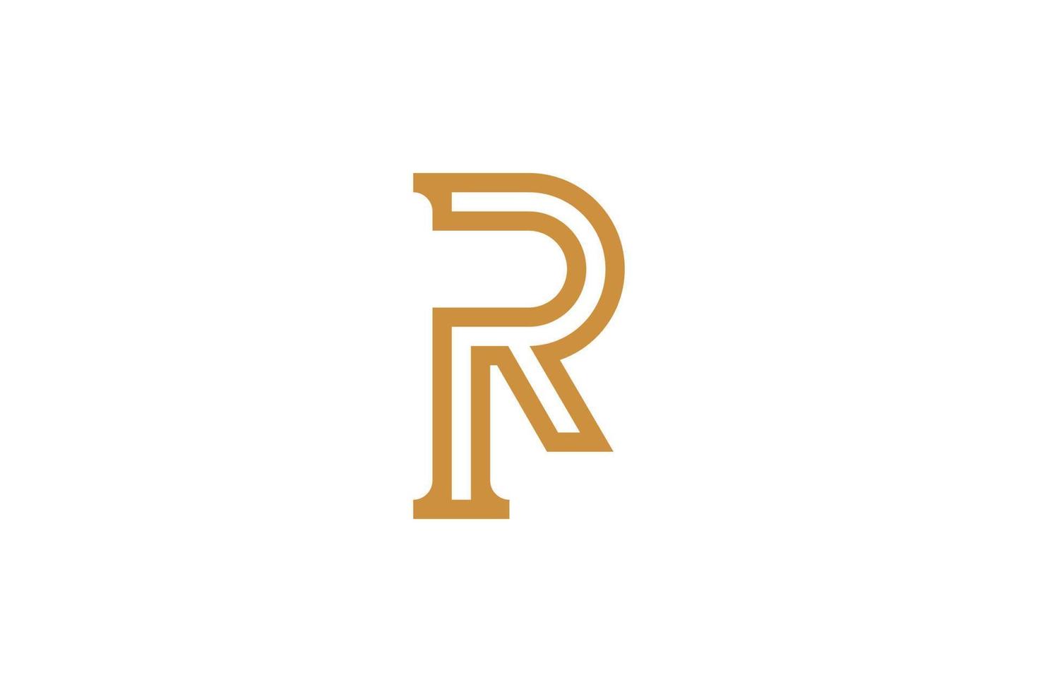 logo vectoriel monoline lettre initiale r