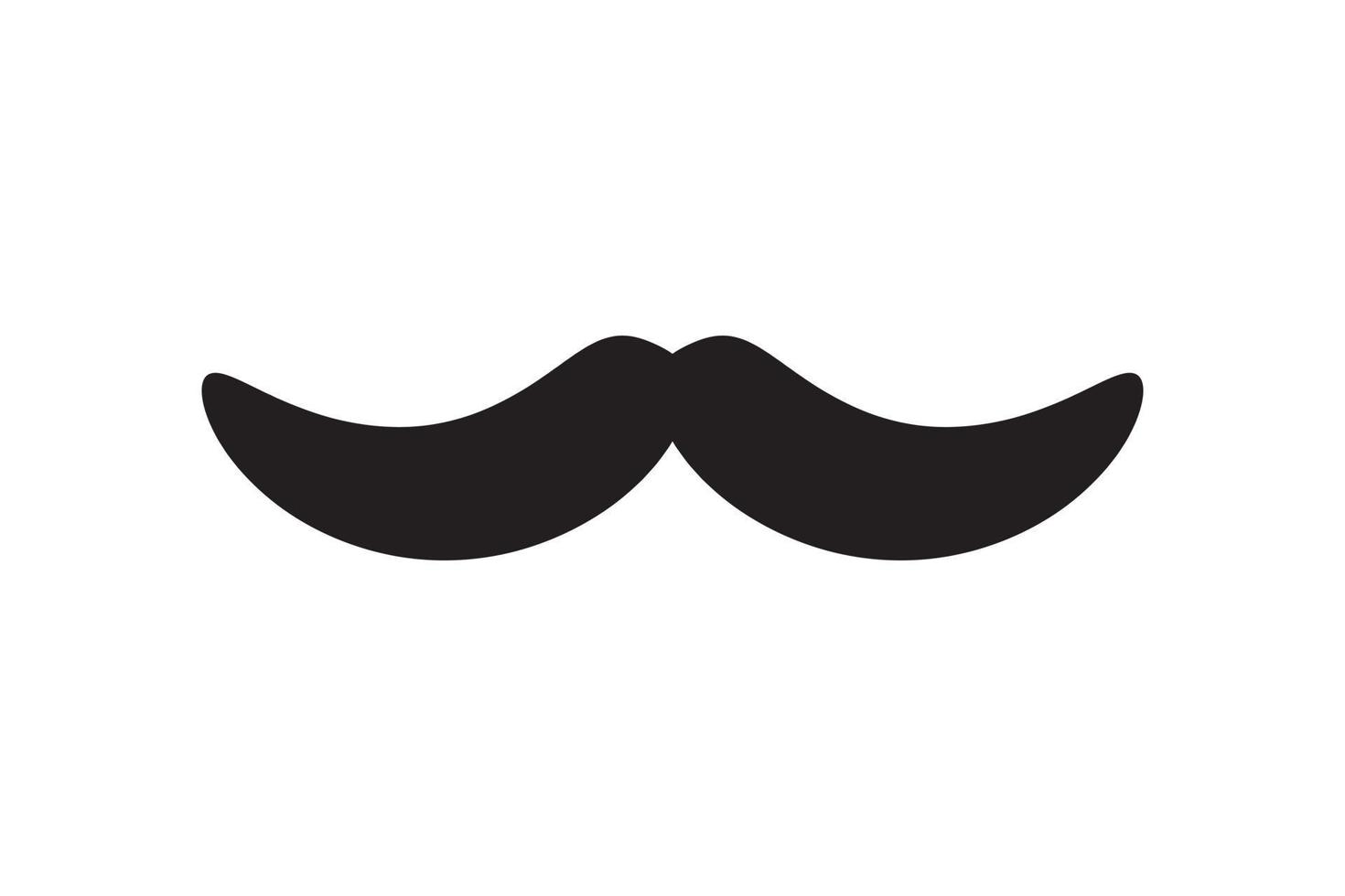 icône de vecteur de moustache. moustache noire de style rétro. rasage, barbier, vendange, homme, figure